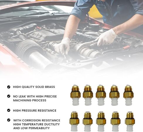 10pcs Air Sepension Kit Kit Air Valve M8 Air Connector Brass Brass Fortings متوافقة مع Mercedes Benz W251 W164 W212 W211 W220 W221 1643200625 2123200358 in Kuwait