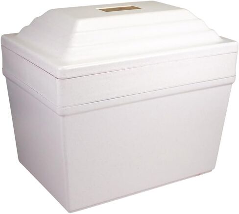 Fortress Urn Vault Double in Gold, Urn Vault for Two, Companion Urn Vault for Ground Burial, Holds Two Adult Cremation Urns for Human Ashes, Durable Cremation Urn Vault for Cemetery Burial in Kuwait