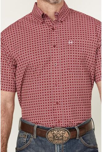 Cinch | Arenaflex Pink Print SS Shirt in Saudi Arabia