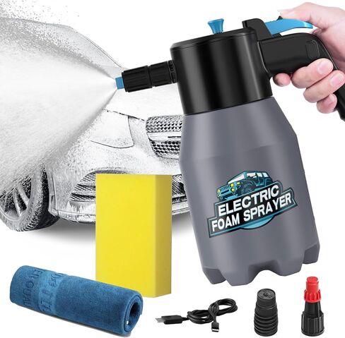 Aokway Cordless Electric Foam Prayer Wash Kit - مدفع رغوة محمولة للتفاصيل لتنظيف السيارات ، مكبرات الرغوة الثلجية ، إكسسوارات السيارات للرجال in Kuwait