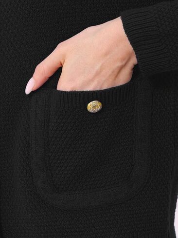 Allegra K Open Front Sweater for Women's Collarless Button Down Business Casual Chunky Knit Cardigans in Saudi Arabia