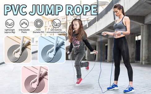Jump Ropes Kids, Adjustable Children Jump Rope with ABS Handles and PVC Rope for Child Student Toddler in Saudi Arabia