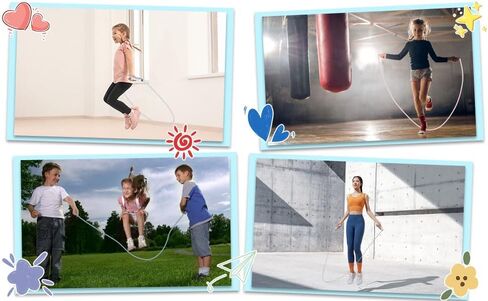 Jump Ropes Kids, Adjustable Children Jump Rope with ABS Handles and PVC Rope for Child Student Toddler in Saudi Arabia