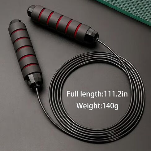 1PCS Adjustable Wire Skipping Rope, All-Purpose Exercise Jump Rope, Workout Equipment and Anti-Winding Anti-Slip Sponge Handle for Adults and Children Indoor and Outdoor Fitness Equipment in Saudi Arabia