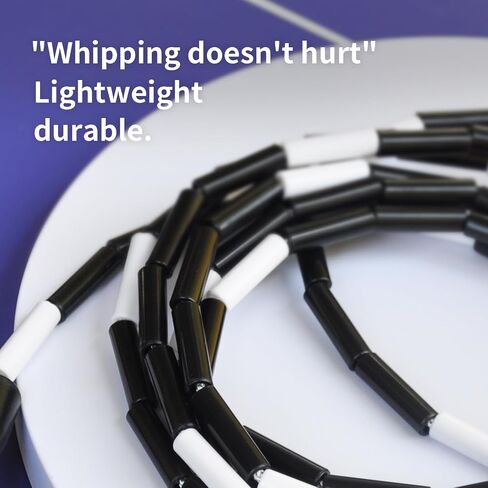 Beaded Jump Rope for Beginners and Adults, Adjustable Tangle-Free Segmented Fitness Rope with 10 Spare Beads & Bag for Workout, Cardio in Saudi Arabia