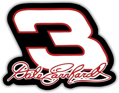 Dale Earnhardt Number 3 Racing Sticker, 5 Inches, Waterproof Decal for Home, Windows, Waterbottle, Trucks, Cars, Laptop in Saudi Arabia
