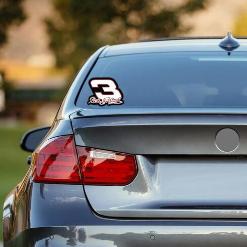 Dale Earnhardt Number 3 Racing Sticker, 5 Inches, Waterproof Decal for Home, Windows, Waterbottle, Trucks, Cars, Laptop in Saudi Arabia