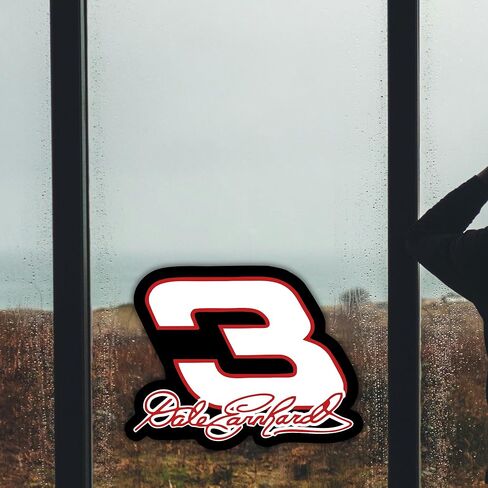 Dale Earnhardt Number 3 Racing Sticker, 5 Inches, Waterproof Decal for Home, Windows, Waterbottle, Trucks, Cars, Laptop in Saudi Arabia