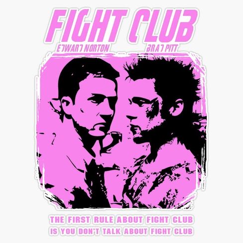 ملصق ممتص الصدمات من الفينيل على الطراز الوردي مقاس 5 بوصات من Fight Club in Saudi Arabia