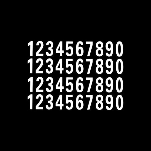 40Pcs White Pieces Reflective Mailbox Number Sticker Decal Adhesive Reflective Address Numbers 0-9 for Window, Signs, Door, Cars, Home, Business, Address Number,Mailbox Accessories (1inch) in Saudi Arabia