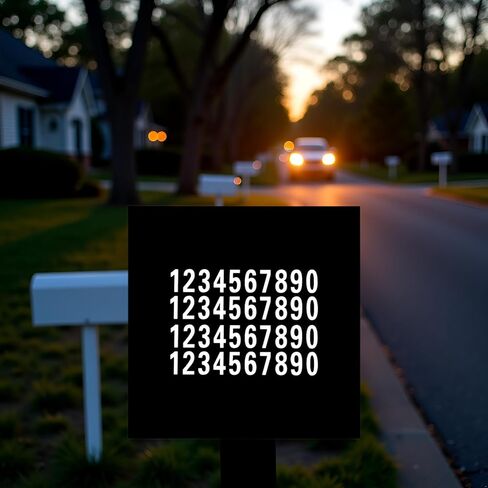 40Pcs White Pieces Reflective Mailbox Number Sticker Decal Adhesive Reflective Address Numbers 0-9 for Window, Signs, Door, Cars, Home, Business, Address Number,Mailbox Accessories (1inch) in Saudi Arabia