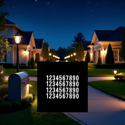40Pcs White Pieces Reflective Mailbox Number Sticker Decal Adhesive Reflective Address Numbers 0-9 for Window, Signs, Door, Cars, Home, Business, Address Number,Mailbox Accessories (1inch) in Saudi Arabia