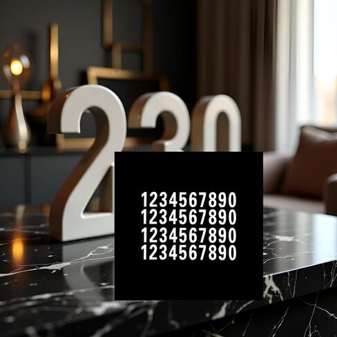 40Pcs White Pieces Reflective Mailbox Number Sticker Decal Adhesive Reflective Address Numbers 0-9 for Window, Signs, Door, Cars, Home, Business, Address Number,Mailbox Accessories (1inch) in Saudi Arabia
