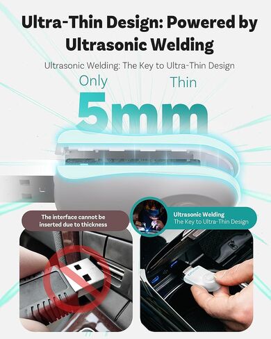 Ottocast Mini 2025 2-in-1 Carplay Carplay/Android Auto Adapter ، 5Ghz WiFi ، Auto Connect for 2016+ Cars in Kuwait