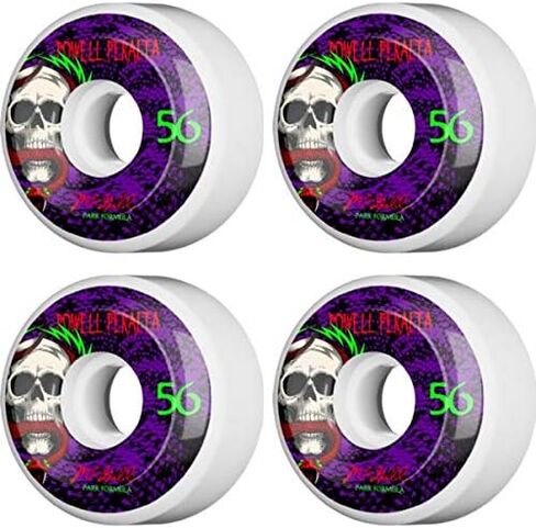 Powell-Peralta Mike McGill Skull and Snake White/Purple Skateboard Wheels - 56mm 103a (Set of 4) in Saudi Arabia