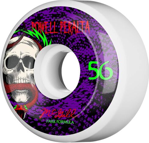 Powell-Peralta Mike McGill Skull and Snake White/Purple Skateboard Wheels - 56mm 103a (Set of 4) in Saudi Arabia