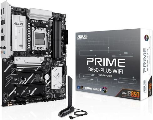 Asus B650e Max Gaming WiFi W-AMD B650 AM5 ATX اللوحة الأم ، PCB الأبيض ، DDR5 ، PCIE 5.0 ، 3x M.2 ، Wi-Fi 6E ، 2.5GB LAN ، USB 10GBPS Type-C ، DisplayPort ، HDMI ™ in Saudi Arabia