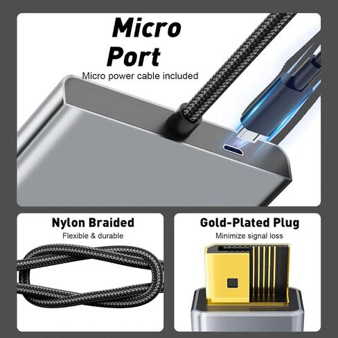 DisplayPort to HDMI Splitter for 3 Monitors Extended Display Adapter 4K@60Hz 1 DP in 3 HDMI Out MST Hub for Multiple Monitor Display Port Compatible with NVIDIA/AMD Graphic Card in Saudi Arabia