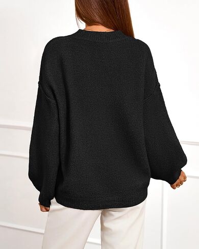BTFBM Casual Long Sleeve Sweaters for Women Loose V Neck Ribbed Knit Pullover Tops Womens Fall Fashion 2025 in Kuwait