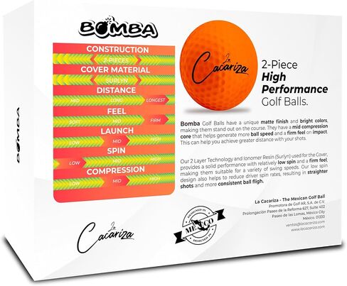 Bomba Golf Balls | Pack of 12 | Vibrant Colors | Unmatched Performance​ | The Mexican Golf Ball in Saudi Arabia