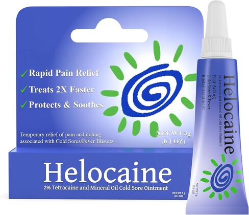 Fast Acting Cold Sore Treatment for Lips & Inside Mouth Canker Sore, Oral and Topical Rapid Pain Relief Over-The-Counter, 3g, 2 Pack in Saudi Arabia