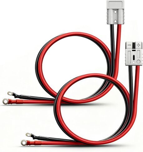 IZTOSS 2 قطعة 50A أندرسون موصل التوصيل مع 100 سم (39.37 بوصة) 8AWG O-حلقة كابل البطارية موصل سريع رافعة شوكية التوصيل سلك مقطورة تخزين الطاقة السلطة تسخير الطاقة رافعة شوكية موصل الشحن in Kuwait