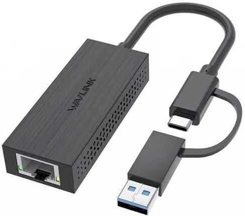 WAVLINK USB C to Ethernet Adapter 2.5 Gbps, USB to 2.5G Ethernet Adapter with 95W Power for Laptop, USB-C to RJ45 Network Converter (Thunderbolt 4/3 Compatible) for Windows, Mac OS, iPad OS and More in Saudi Arabia