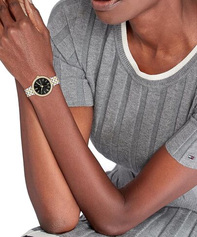 Tommy Hilfiger Women's Watch - Classic 3H Quartz Watch - Stainless Steel Wristbrand - Water Resistant up to 3 ATM/30 Meters - Premium Fashion Timepiece with Day to Night Versatility - 34mm in Saudi Arabia