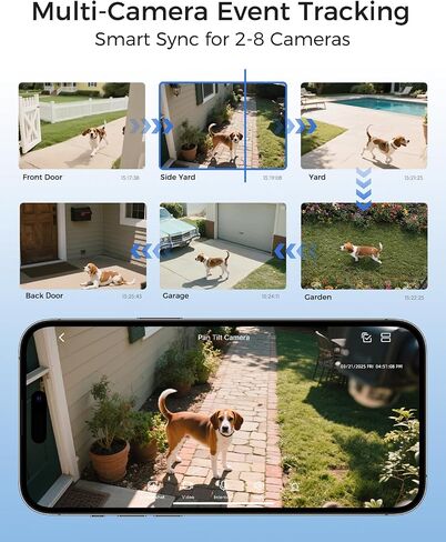 4K Solar Security Cameras Wireless Outdoor ، 2 Cam-Kit ، 5G WiFi Cameras for Home Security ، 64GB Storage Homebase/No اشتراك/AI تتبع/رؤية ليلية ملونة/360 درجة عرض/IP66 ، إعداد سهل in Saudi Arabia