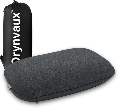 Memory Foam Camping Pillow, Portable Travel Pillow with Breathable Detachable Pillowcase, Compact & Lightweight for Camping, Hiking, Backpacking, Airplane Travel, Includes Storage Bag in Saudi Arabia