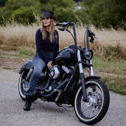 American Hat Makers Marlow Leather Top Hat — Stylish & Shapeable Wide Brim Hat in Kuwait