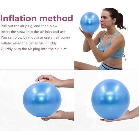 Small Exercise Ball 9 inch Pilates Ball Mini Yoga Ball Anti Burst Balance Physical Therapy Balls in Saudi Arabia