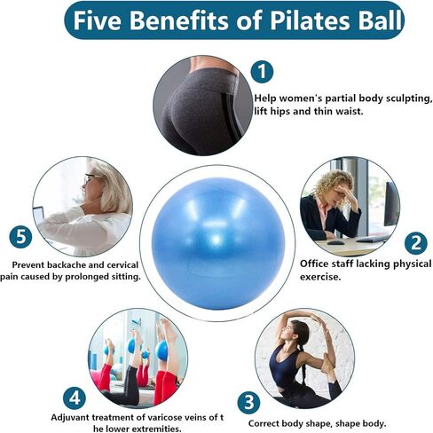 Small Exercise Ball 9 inch Pilates Ball Mini Yoga Ball Anti Burst Balance Physical Therapy Balls in Saudi Arabia