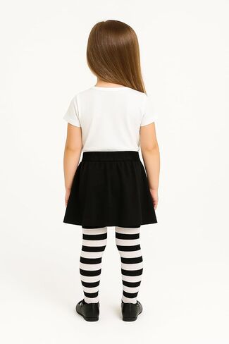 Kids Striped Tights, Black and White Striped Tights, Halloween, Fall, Dressing up, Parties in Kuwait