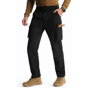 Libin Men's Hiking Pants Cargo Pockets Water Resistant Work Dress Pants Quick Dry Straight Leg Elastic Travel UPF 50+ in Kuwait