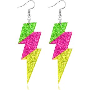 80s 90s Retro Cassette Tape Neon Earrings for Women Acrylic Radio Earring Set for 80s 90s Accessories Cosplay Party Jewelry Gifts in Kuwait