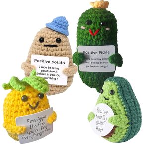 Vora 3pcs حيوانات كروشيه إيجابية ، دمية Creative Crochet Doll Cheer هدية للأصدقاء والحفلات وتزيين عيد الميلاد والتشجيع (Panda ، Penguin ، Duck) in Kuwait