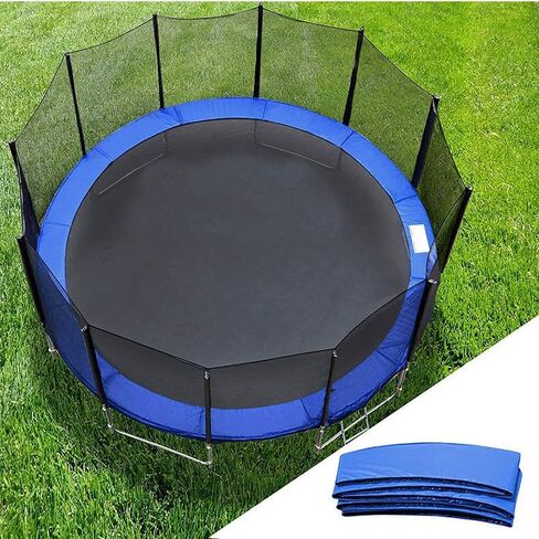 Trampoline Pad, 6ft 8ft 10ft 12ft 13ft 14ft 15ft 16ft Replacement Trampoline Safety Pad, Waterproof Trampoline Accessories Spring Cover, Trampoline Replacement Safety Pad, No Holes for Pole. in Saudi Arabia