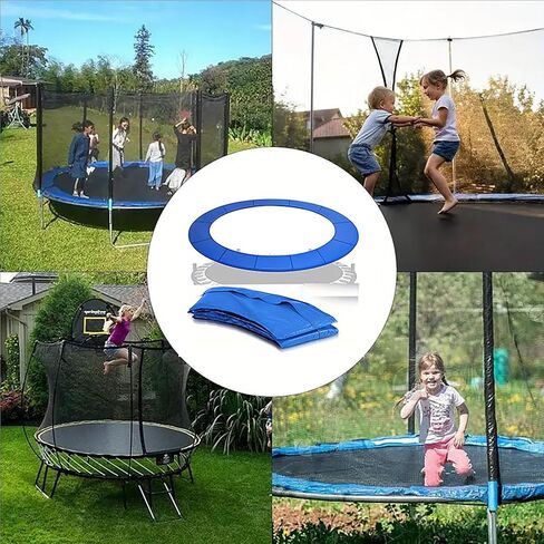 Trampoline Pad, 6ft 8ft 10ft 12ft 13ft 14ft 15ft 16ft Replacement Trampoline Safety Pad, Waterproof Trampoline Accessories Spring Cover, Trampoline Replacement Safety Pad, No Holes for Pole. in Saudi Arabia