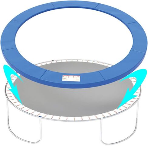 Trampoline Pad, 6ft 8ft 10ft 12ft 13ft 14ft 15ft 16ft Replacement Trampoline Safety Pad, Waterproof Trampoline Accessories Spring Cover, Trampoline Replacement Safety Pad, No Holes for Pole. in Saudi Arabia