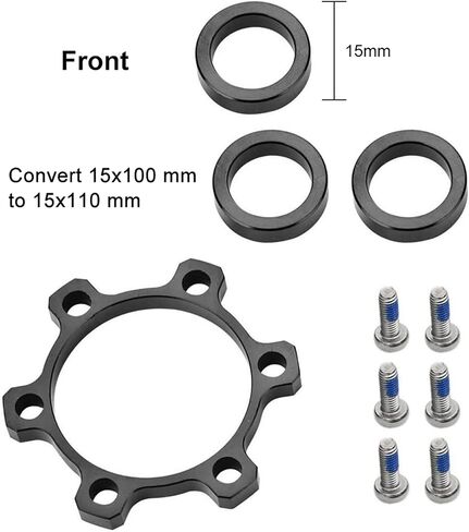 Ejoyous Cycling Hub Conversion Adapter, Alloy Cycling Hub Conversion Adapter 100 * 15 to 110 * 15/142 * 12 to 148 * 12, Freewheel Threaded Hubs Adaptor Cycling Accessory in Saudi Arabia