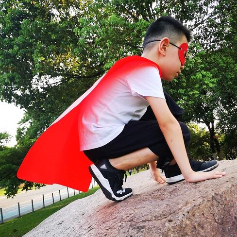 ADJOY Superhero Capes and Masks for Kids Birthday Party 7 Sets - DIY Dress Up Costumes - Bluk Pack (Black) in Saudi Arabia