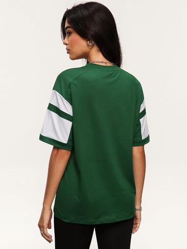 SOLY HUX Women's Jersey Shirts Number Graphic Tees Short Sleeve Crew Neck Loose Y2k Tops in Saudi Arabia
