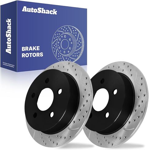 AutoShack Brake Rotors Rear Brake Rotor Replacement Kit for Pontiac Grand Am Buick Regal Century Riviera Oldsmobile Alero Intrigue 2000-2005 Chevrolet Impala Monte Carlo 2002-2004 Venture R65041PR in Saudi Arabia