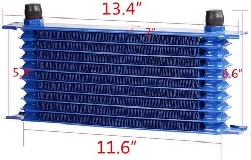 Compatible For LS1 LS2 LS3 19 ROW Engine Oil Cooler with Sandwich Plate Kit An 10 Oil Lines Oil Cooler Kit Black in Saudi Arabia