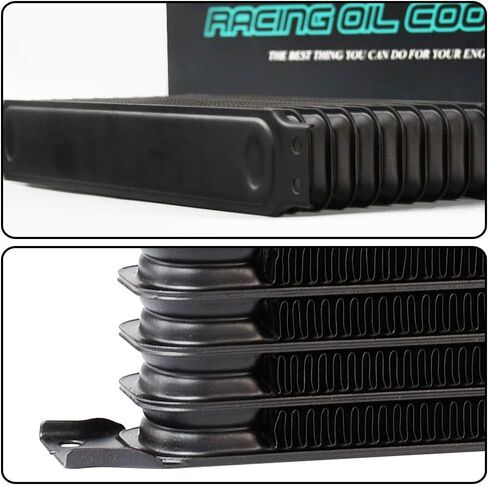 Compatible For LS1 LS2 LS3 19 ROW Engine Oil Cooler with Sandwich Plate Kit An 10 Oil Lines Oil Cooler Kit Black in Saudi Arabia