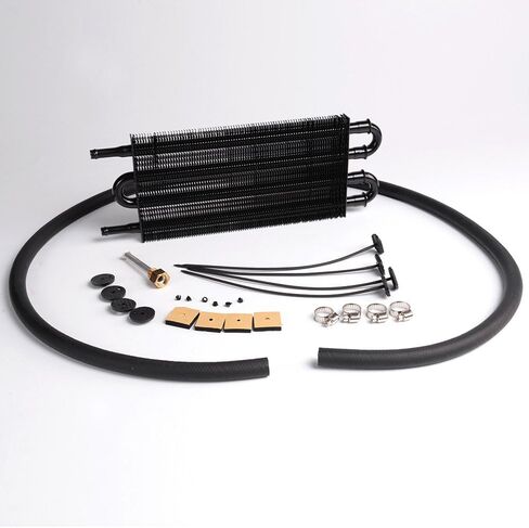Compatible For LS1 LS2 LS3 19 ROW Engine Oil Cooler with Sandwich Plate Kit An 10 Oil Lines Oil Cooler Kit Black in Saudi Arabia