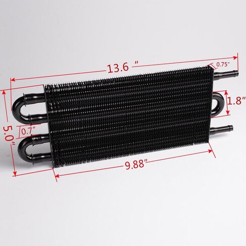 Compatible For LS1 LS2 LS3 19 ROW Engine Oil Cooler with Sandwich Plate Kit An 10 Oil Lines Oil Cooler Kit Black in Saudi Arabia
