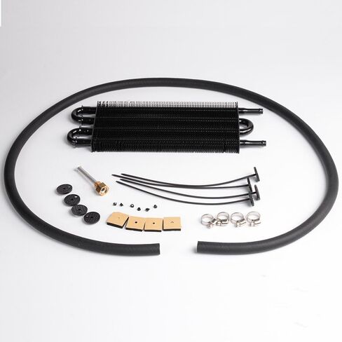 Compatible For LS1 LS2 LS3 19 ROW Engine Oil Cooler with Sandwich Plate Kit An 10 Oil Lines Oil Cooler Kit Black in Saudi Arabia