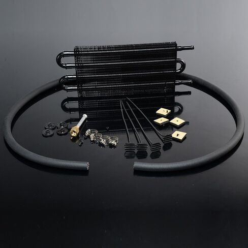 Compatible For LS1 LS2 LS3 19 ROW Engine Oil Cooler with Sandwich Plate Kit An 10 Oil Lines Oil Cooler Kit Black in Saudi Arabia